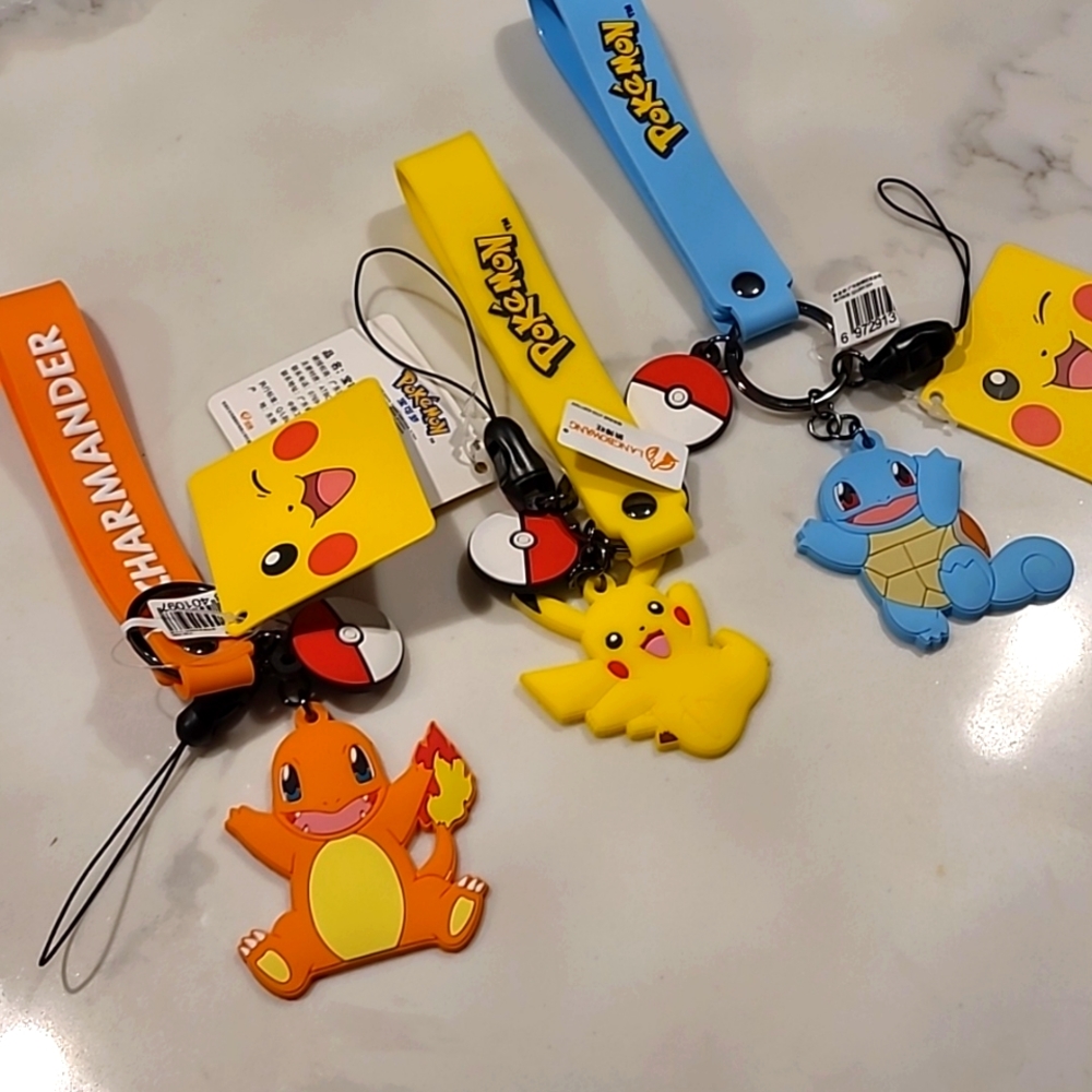 Pokémon Keychains Lot of 3 NEW